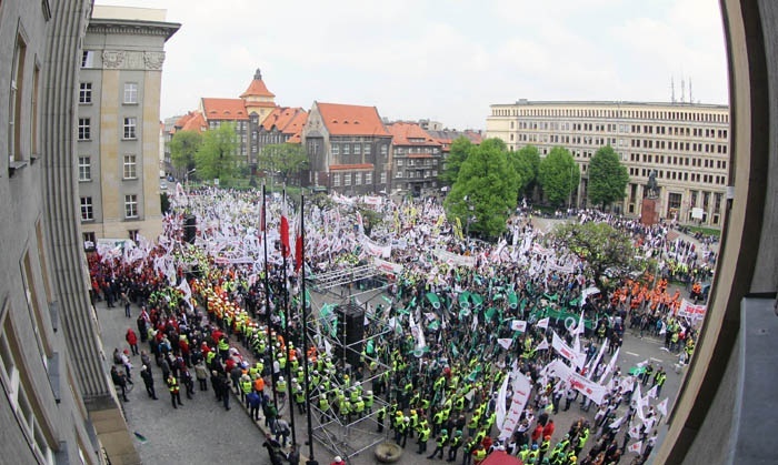 Demonstracja górników