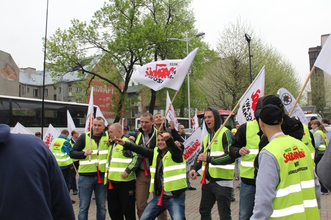 Demonstracja górników