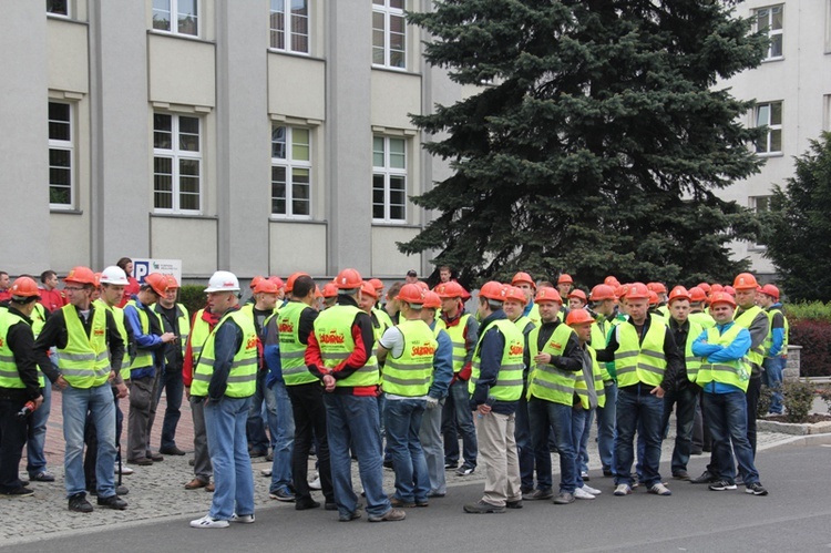 Demonstracja górników