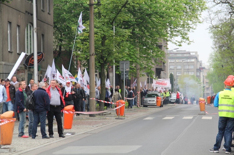 Demonstracja górników