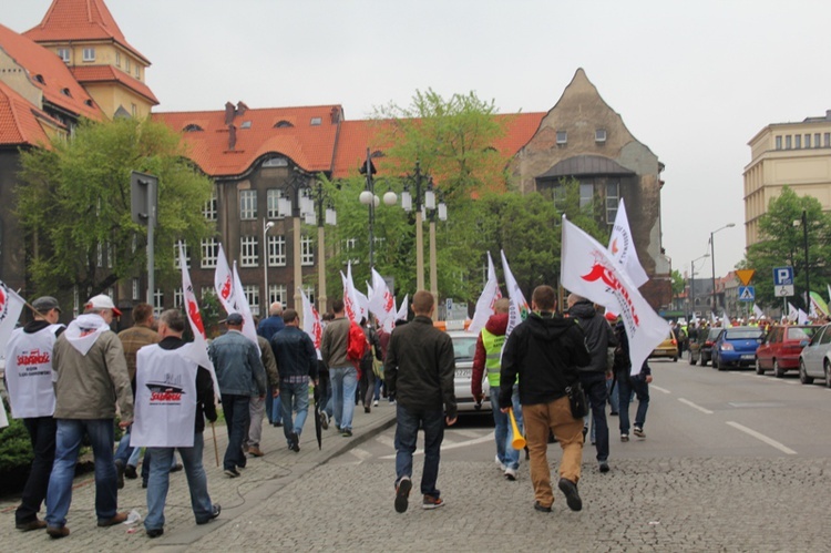 Demonstracja górników