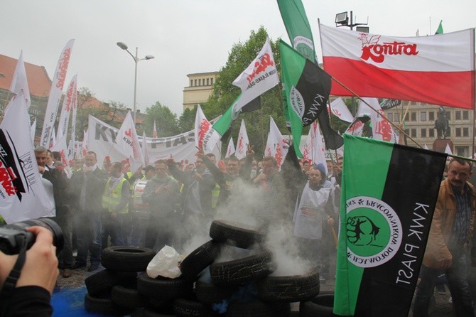 Demonstracja górników