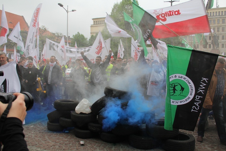 Demonstracja górników