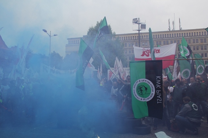 Demonstracja górników