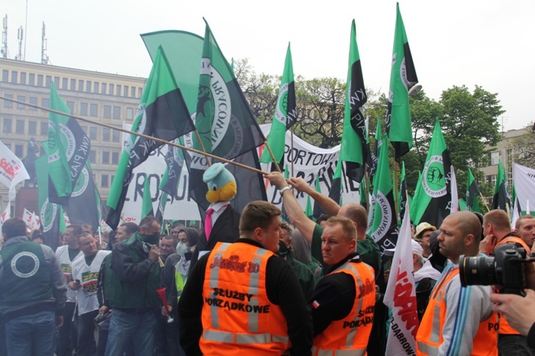 Demonstracja górników