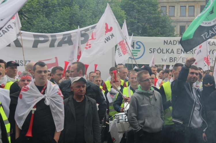 Demonstracja górników