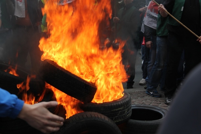 Demonstracja górników