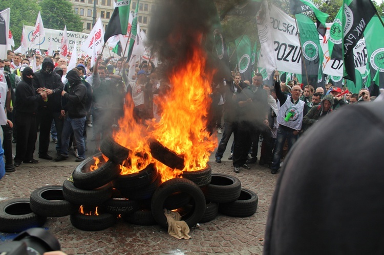 Demonstracja górników