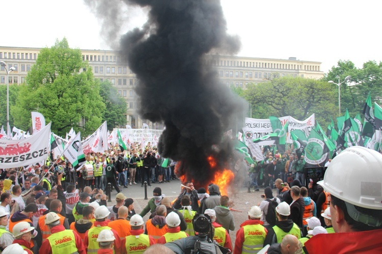 Demonstracja górników