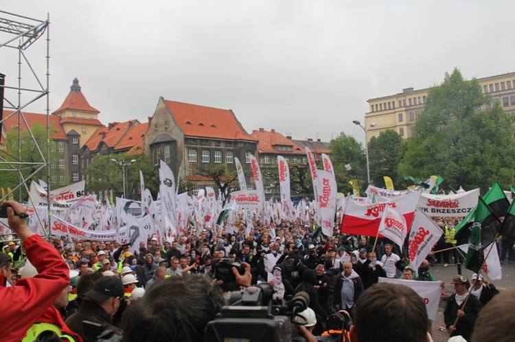 Demonstracja górników