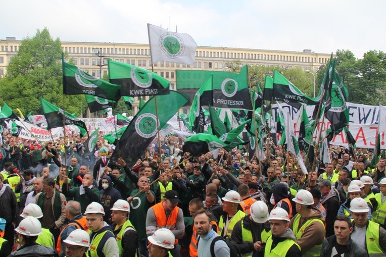 Demonstracja górników