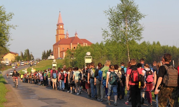 Kościół w Wysokiej - ostatni cel drugiego dnia pielgrzymki