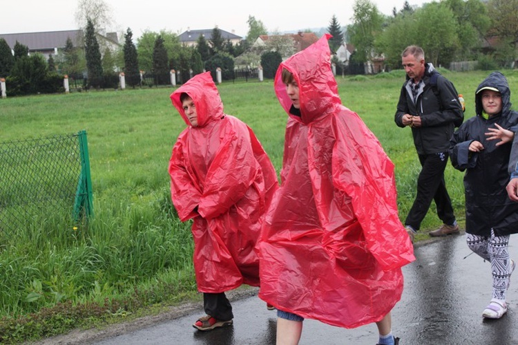 W deszczu z Radziszowa w stronę Mogilan