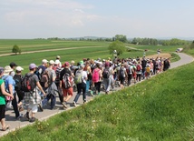 Kolejny, piękny dzień w drodze do sanktuarium Bożego Miłosierdzia przed pielgrzymami