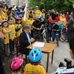 Prezydent Komorowski z cyklistami w Bielsku-Białej