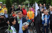 Prezydent Komorowski z cyklistami w Bielsku-Białej