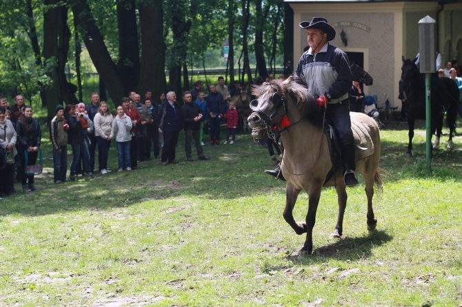 Jeźdźcy i zaprzęgi konne na pielgrzymce