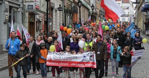 Całe rodziny przeszły ulicami Cieszyna