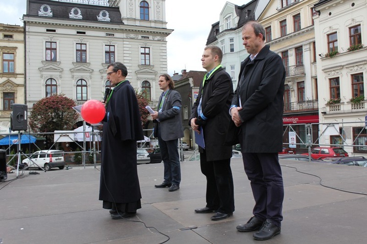 Cieszyn - ostatnie przygotowania do Marszu dla Życia i Rodziny