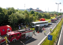  Przez kilka godzin zablokowany był kilkukilometrowy odcinek obwodnicy miasta. Pojazdy kierowane były na objazdy 