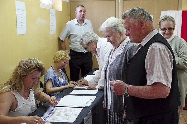 Kolejka w lokalach wyborczych była rzadkim widokiem 