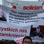 Manifestacja solidarności ze skazanymi za przerwanie wykładu prof. Zygmunta Baumana