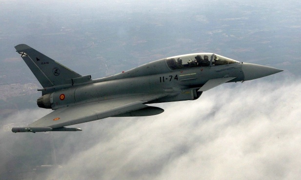Rozbił się myśliwiec eurofighter