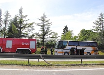 Palił się autokar na obwodnicy 