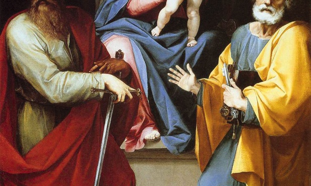 Giuseppe Cesari „Madonna z Dzieciątkiem, św. Piotrem i św. Pawłem”, 