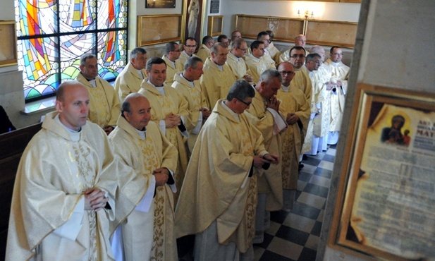 Na spotkanie kapłani przybyli z różnych stron diecezji
