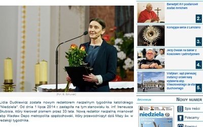 Lidia Dudkiewicz nowym naczelnym "Niedzieli"