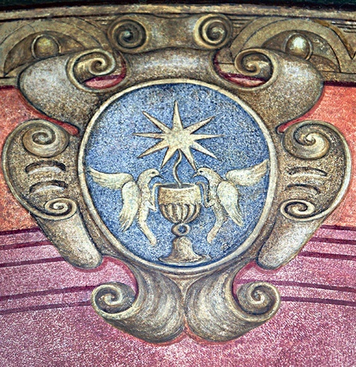 Intarsja ze słynnym „Memento mori”, 