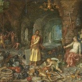 Jan Breughel Starszy i Hendrik van Balen  „Proroctwo Izajasza”  olej na blasze miedzianej, 1609  Stara Pinakoteka, Monachium