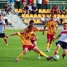  Na boisku rywalizowali piłkarze miejscowego klubu i zawodnicy Korony Kielce 