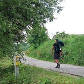  Na szlaku można spotkać zarówno pojedynczych pielgrzymów,  jak i tych, którzy wędrują w grupach 