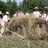 Obrzęd żniw w skansenie w Maurzycach