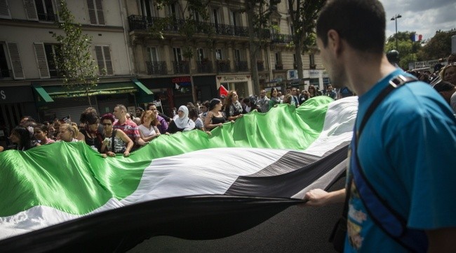 Propalestyńska manifestacja w Paryżu
