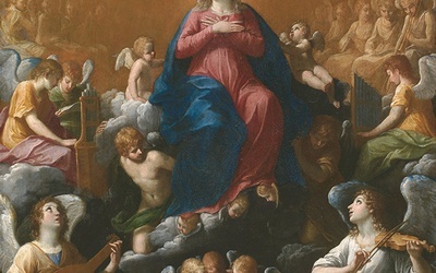 Guido Reni  „Wniebowzięcie Maryi”  olej na desce, 1602–1603 Muzeum Prado, Madryt