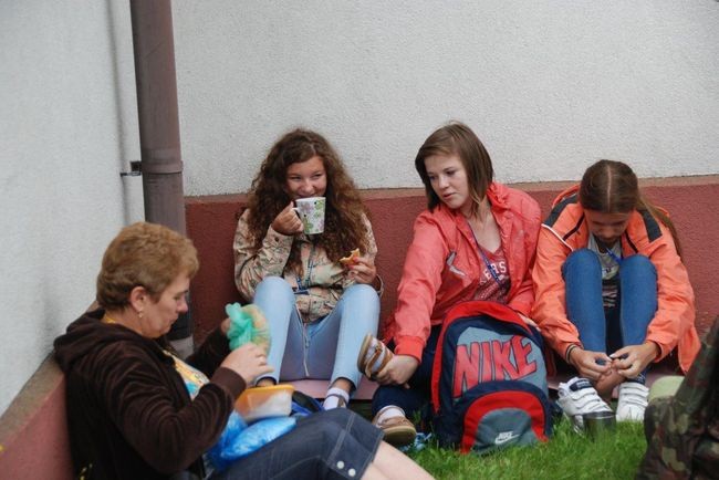 Pielgrzymi podczas trasy 