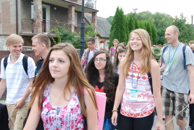 Pielgrzymi podczas trasy 