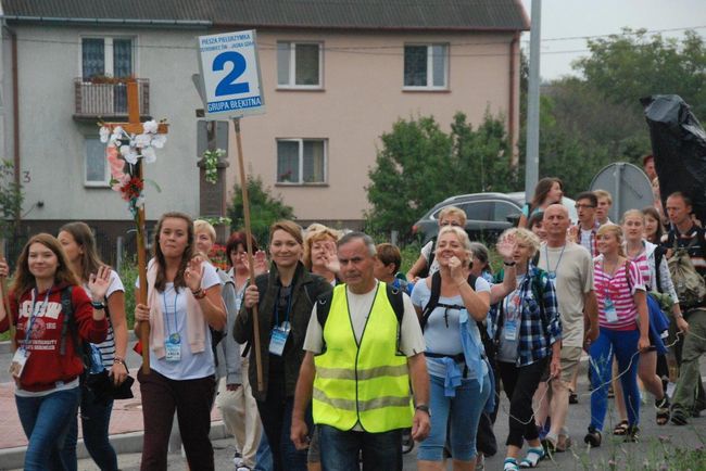 Pielgrzymi podczas trasy 