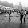  Sierpień 1980. Zajezdnia autobusowa nr VII na ul. Grabiszyńskiej podczas strajku solidarności ze Stocznią Gdańską