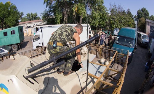 Konwój z Katowic na wschodniej Ukrainie