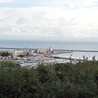 Widok na Zatokę Gdańską ze szczytu Kamiennej Góry w Gdyni