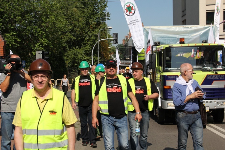 Protest górników