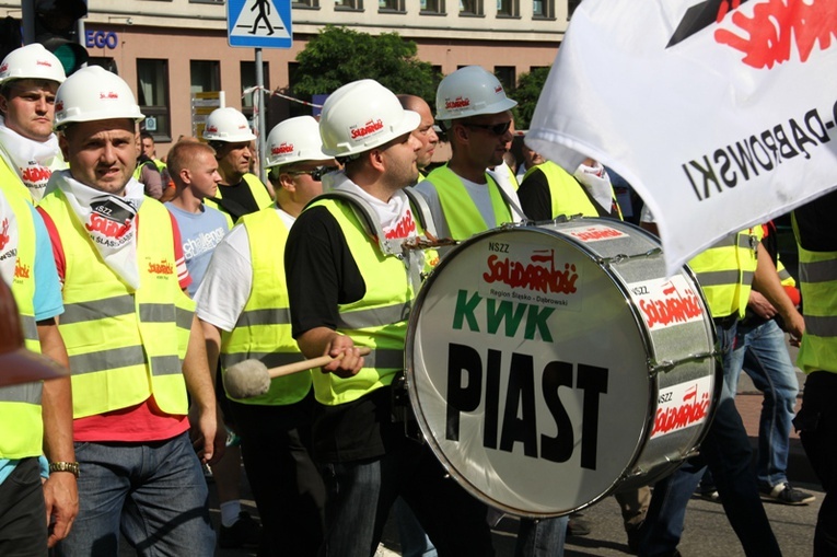 Protest górników