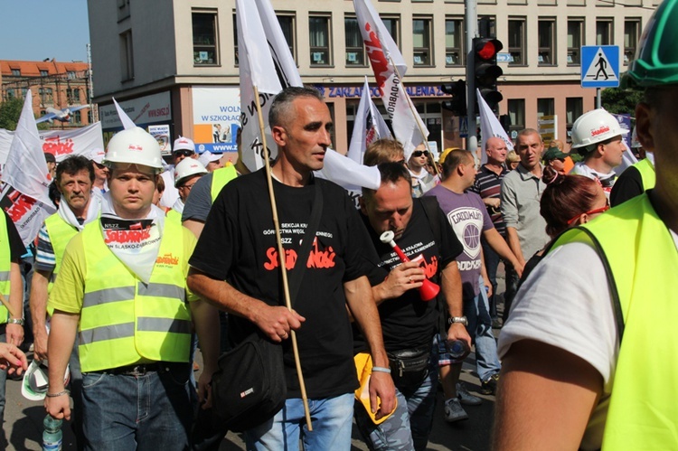 Protest górników