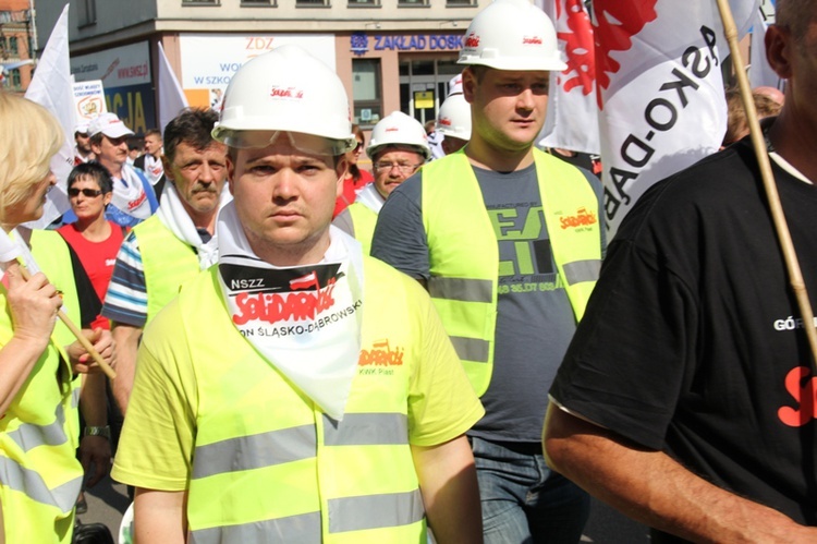 Protest górników