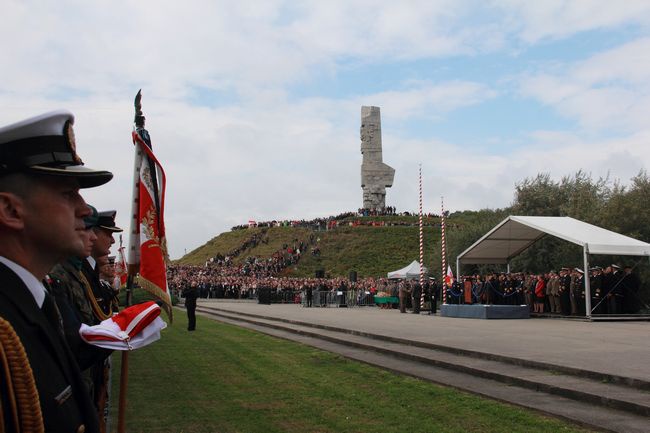 Przysięga podchorążych na Westerplatte