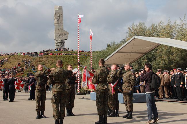 Przysięga podchorążych na Westerplatte